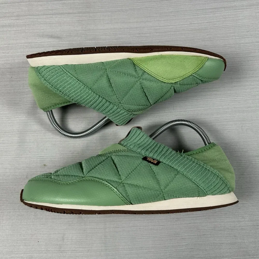 Teva ReEmber Women’s Size 9 Green Quilted Slip On Shoes Comfy Sneakers 1125471